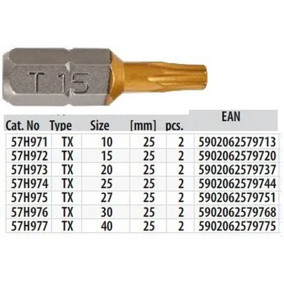 Behajtótüske Graphite 57h972 tx15/2db