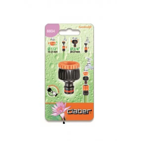 Csapcsatlakozó Claber 8804 3/4-1/2" menetes, univerzális, blister