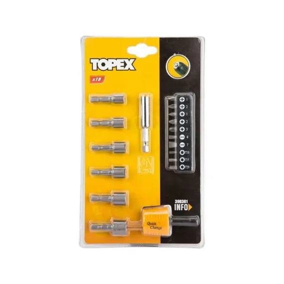 Behajtótüske készlet Topex 39d361 18 r