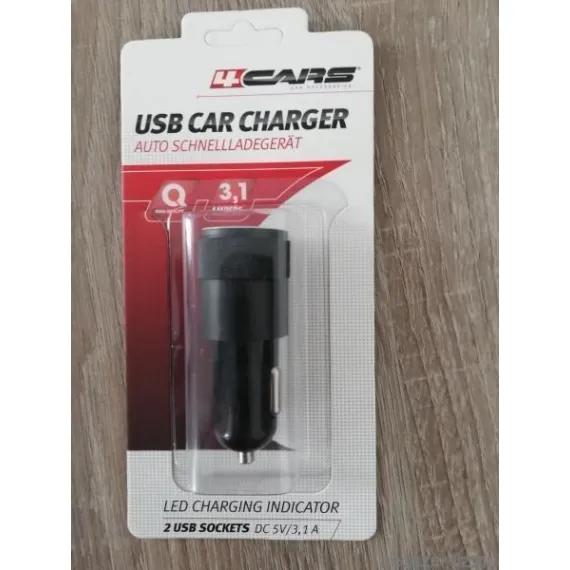 SZIVARGYUJTÓS TŐLTŐ 2 USB 12-24V 3,1A 96993