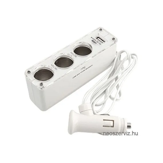 SZIVARGYÚJTÓ ELOSZTÓ 3AS +USB WF-0096 0120