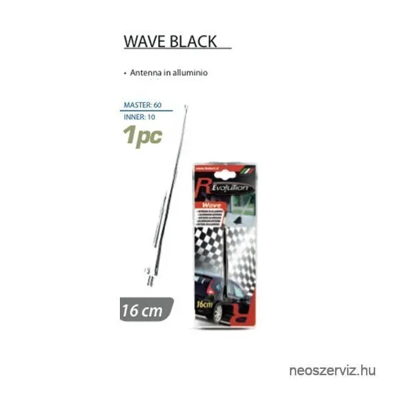 ANTENNASZÁR 16cm FEKETE 15069