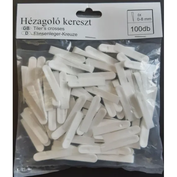 Csempeék műanyag 0-8 mm /100 db