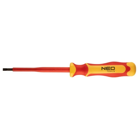 Csavarhúzó Neo 04-132, 0.8x4x100mm, s2 acél, lapos, 1000v, szigetelt