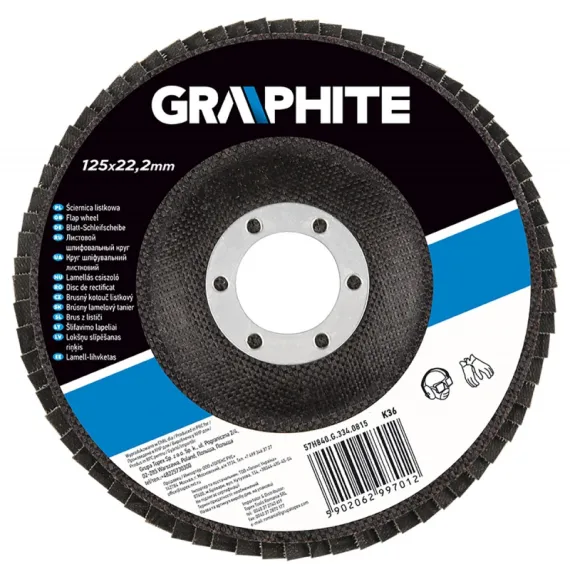 Csiszolótárcsa Graphite 57h840 125x22,2 k36 lamellás