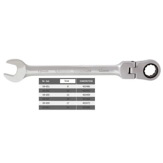 Csillag-villáskulcs Neo 09-052 10mm flexi