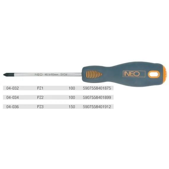Csavarhúzó Neo 04-032 pz1x100mm