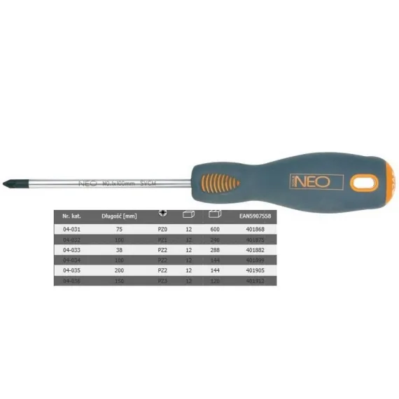 Csavarhúzó Neo 04-035 pz2x200mm