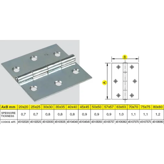 Csuklóspánt IBFM 70x70 horganyzott/24 db
