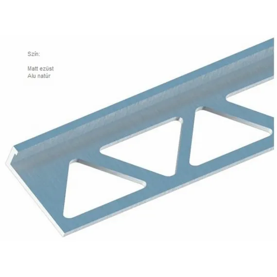 Élvédő fém szögletes 10 mm/3m alu natúr 101303
