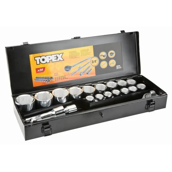 Dugókulcs készlet Topex 38d296 20 r 3/4"19-50 mm 6 p