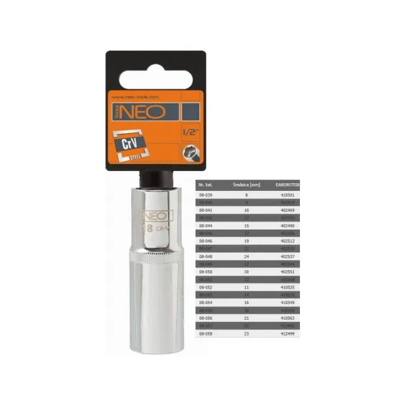 Dugókulcs Neo 08-049 27 mm 1/2"hosszú 6p