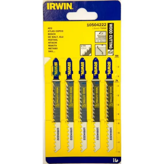 Dekopírfűrészlap Irwin t101d/5 db fa