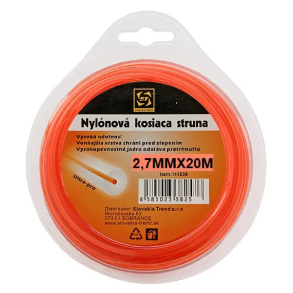 Damil fűszegélynyíróhoz dualcut dbr 2,7 mm 20 m kerek