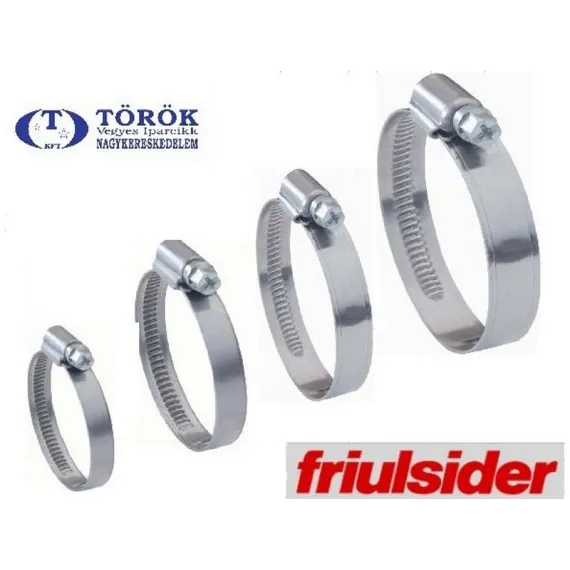 Csőbilincs 70-90/ 12 mm w2+ Friulsider/10 db