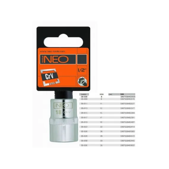 Dugókulcs Neo 08-011 11 mm 1/2" 6 p