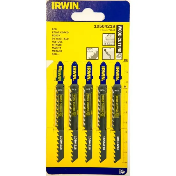 Dekopírfűrészlap Irwin t144d/5 db fa