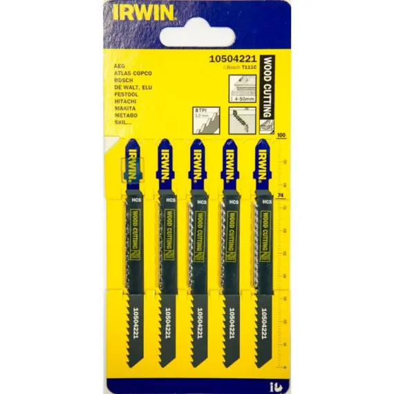 Dekopírfűrészlap Irwin t111c/5 db fa