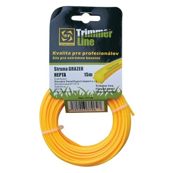 Damil fűszegélynyíróhoz grazer pro hepta 1,3 mm 15m hex