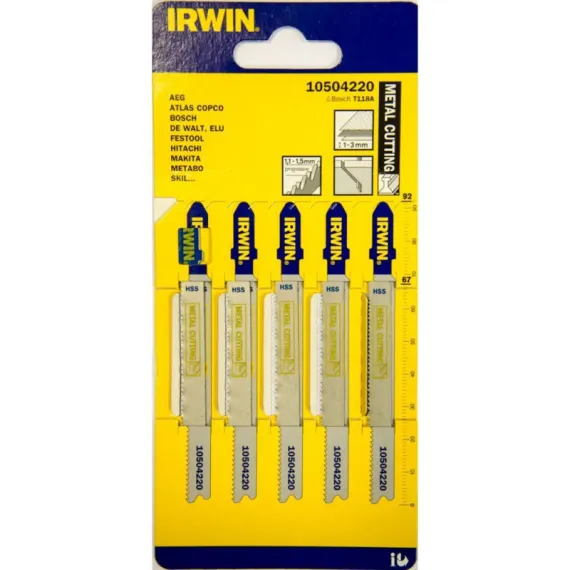 Dekopírfűrészlap Irwin t118a/5 db fém