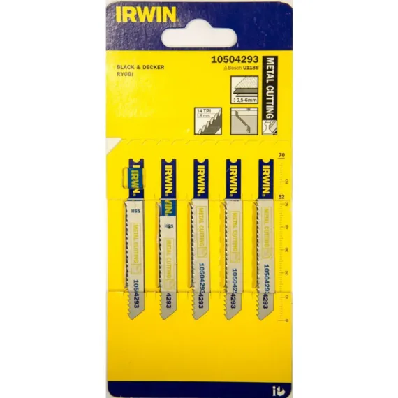 Dekopírfűrészlap Irwin u118b/5 db fém