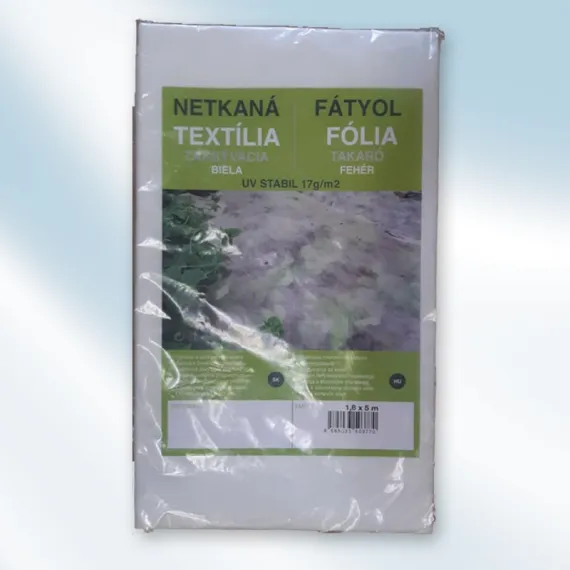 Fátyolfólia fehér 1,6 x 5 m uv stabil 17g/m2