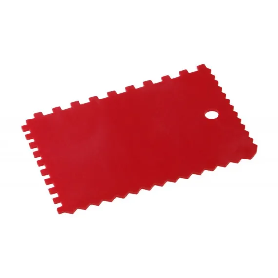 Glettelő spatula műanyag fogazott 150x80 mm 37101