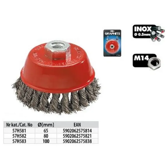 Fazékkefe sodr.Graphite 57h581 65mm m14