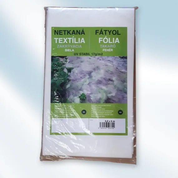 Fátyolfólia fehér 3,2 x 5 m uv stabil 17g/m2