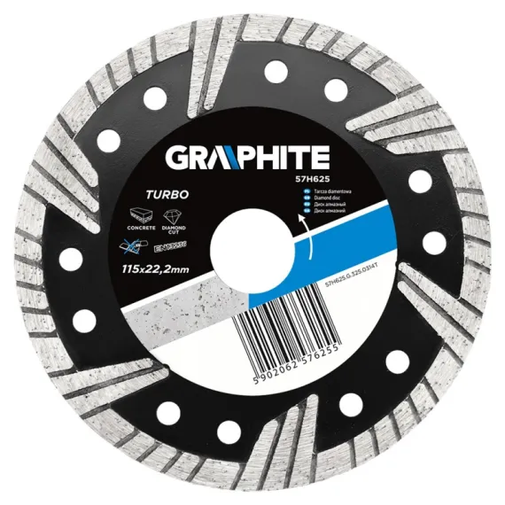 Gyémántvágó Graphite 57h625 115mm turbo
