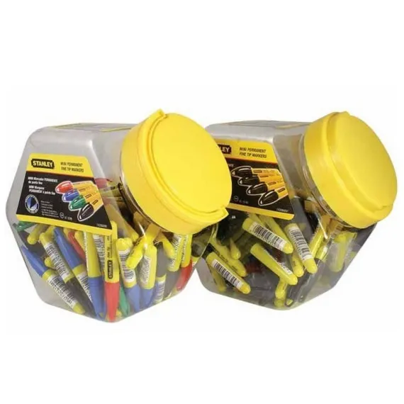 Jelölőfilc Stanley 147324 mini fekete (72 db/doboz)