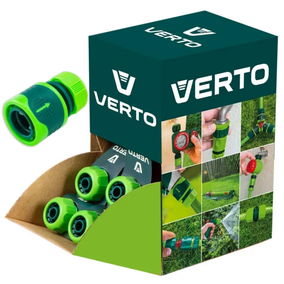 Gyorscsatlakozó Verto 15g730-30 1/2" kétkomp. 30 db-os kisz. kínálódobozban