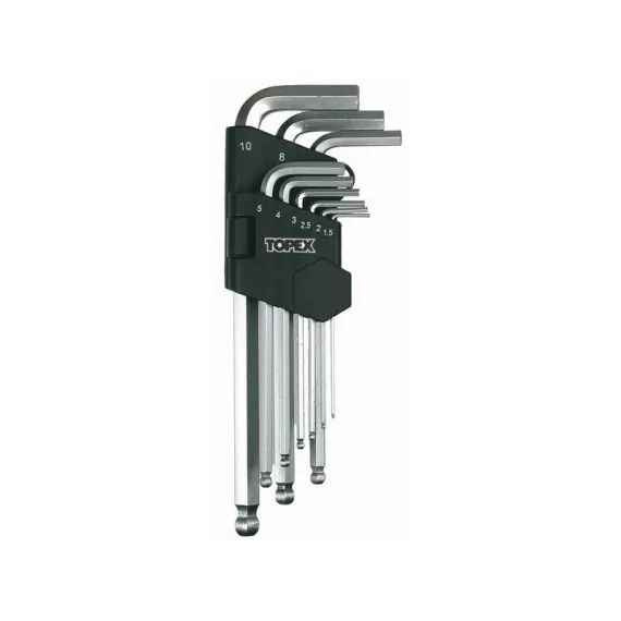 Imbuszkulcs készlet Topex 35d957 9r 1,5-10 mm gömbölyű