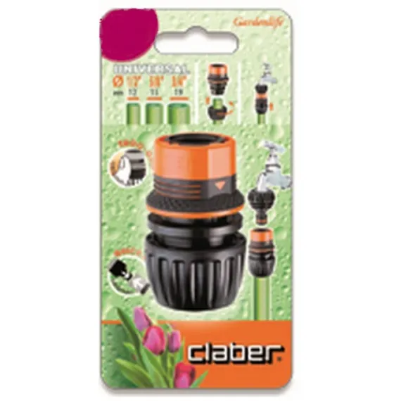Gyorscsatlakozó Claber 8547 1/2-3/4" univerzális ergogrip, blister