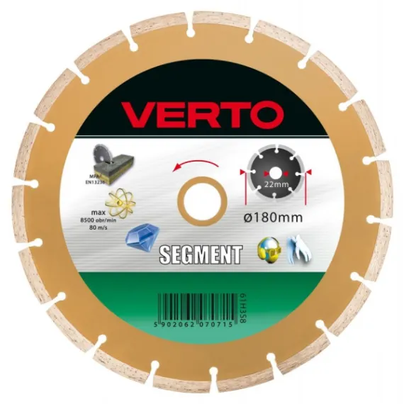 Gyémántvágó Verto 61h3s8 180 mm szegm