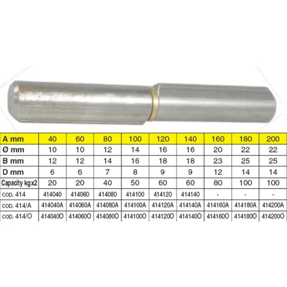 Hegeszthető zsanér IBFM 200 mm/12 db