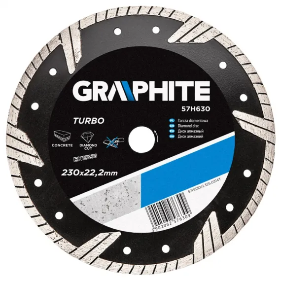 Gyémántvágó Graphite 57h630 230mm turbo