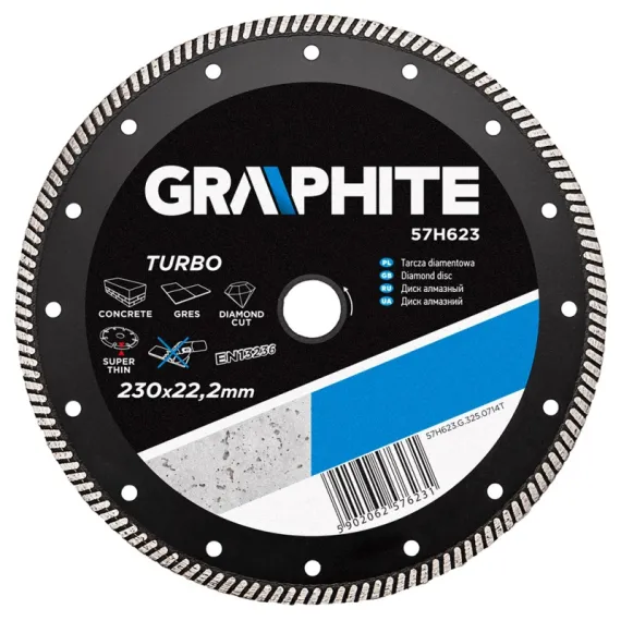Gyémántvágó Graphite 57h623 230mm turbo vékony