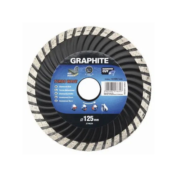 Gyémántvágó Graphite 57h634 125mm turbo hűtőb.