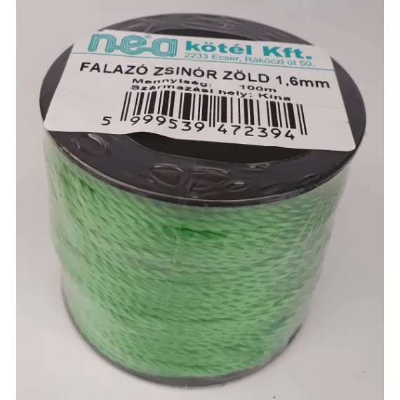 Kőműveszsinór 1.6 mm/100 m zöld