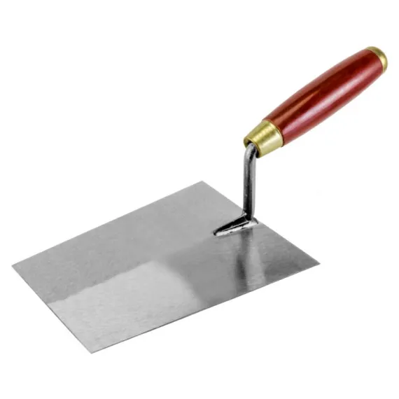 Kőműves kanál Praktik szögletes 180 mm fa markolat/ p235