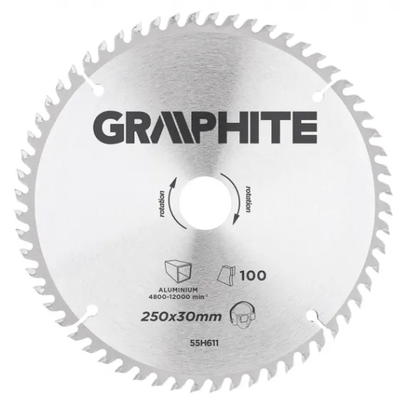 Körfűrészlap Graphite 55h611 250x30 z 100 alu