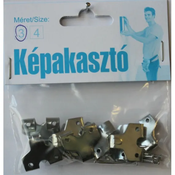 Képhorog 3-as acéltűszeggel/10 db