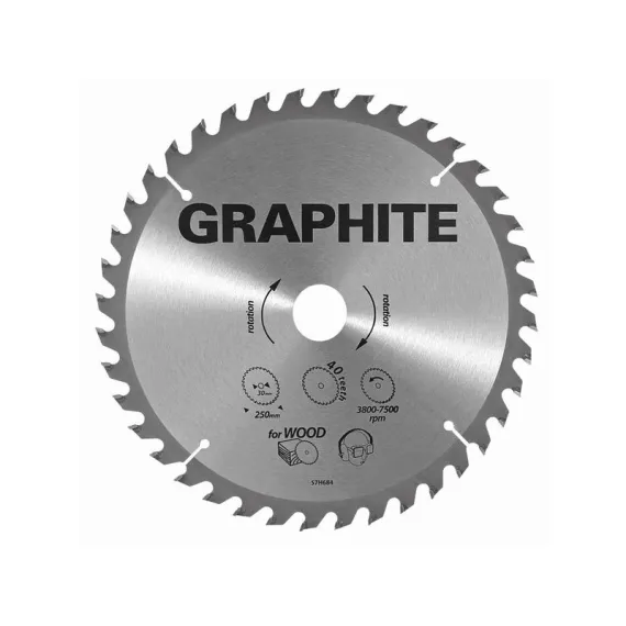 Körfűrészlap Graphite 57h684 250x30 z 40