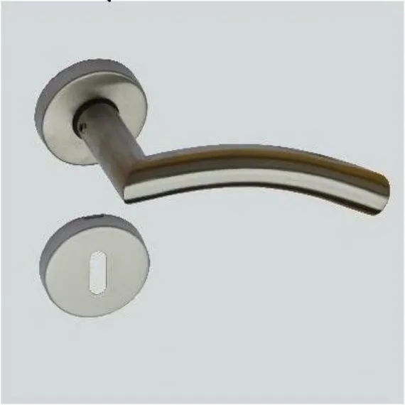 Kilincs garnitúra rozettás inox kulcsos alex