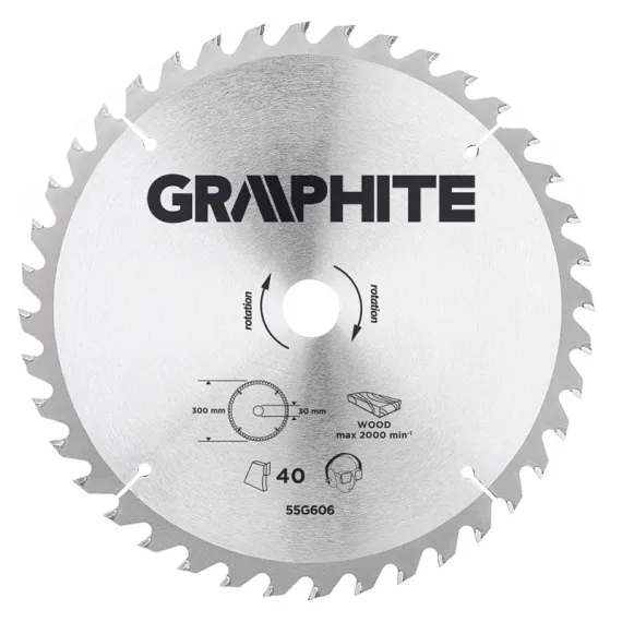 Körfűrészlap Graphite 55h606 300x30 z 40 keményfém
