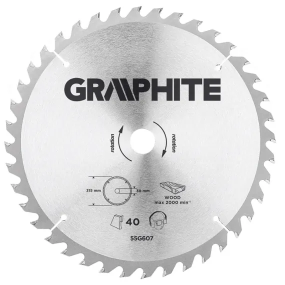 Körfűrészlap Graphite 55h607 315x30 z 40 keményfém