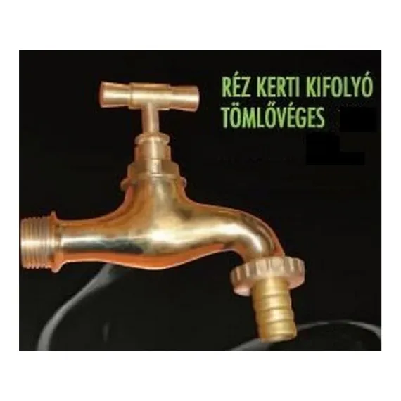 Kerti csap 3/4" réz recézett