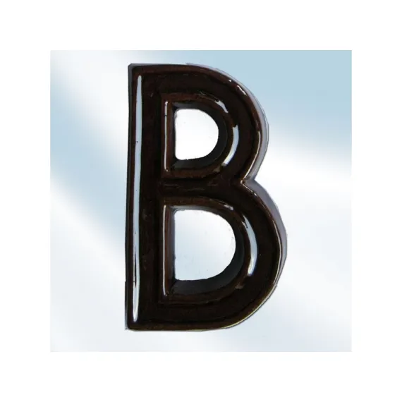 Kerámia házszám "b" barna