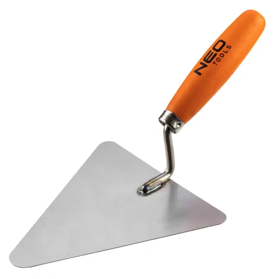 Kőműves kanál Neo 50-101, háromszög, 180 mm, fa markolat
